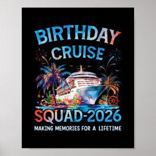Birthday Cruise Squad 2026 Vacation Trip Poster