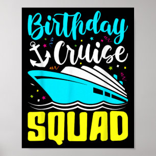 Birthday Cruise Squad Boat Birthday Party Family M Poster