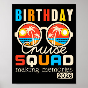 Birthday cruise squad crew family vacation 2026 poster