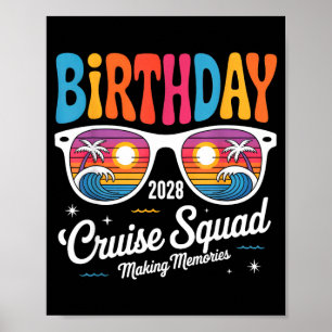 Birthday cruise squad crew family vacation 2028 poster