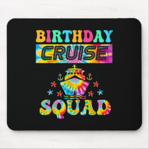Birthday Cruise Squad Cruising Vacation Matching F Mouse Mat