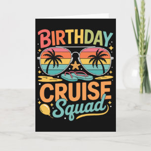 Birthday Cruise Squad Family Vacation Reunion Part Card