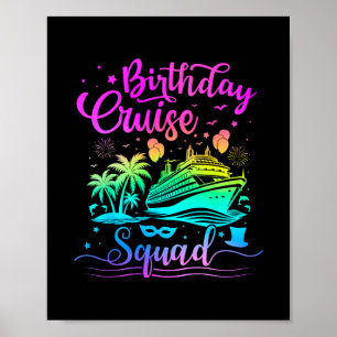 Birthday Cruise Squad Matching Family Cruise Trip Poster