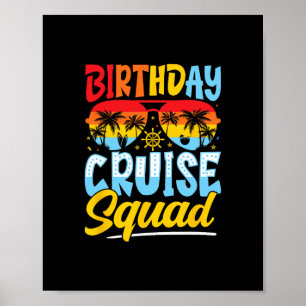 Birthday Cruise Squad Matching Vacation Party  Poster