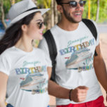 Birthday Cruise Squad Ship Personalised  T-Shirt<br><div class="desc">This design may be personalised in the area provided by changing the photo and/or text. Or it can be customised by clicking Personalise this Template and then choosing the click to customise further option and delete or change the colour of the background, add text, change the text colour or style,...</div>