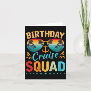 Birthday Cruise Squad Tee Family Birthday Party Va Card