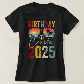 Birthday Cruise Squad Vintage 2025 T-Shirt