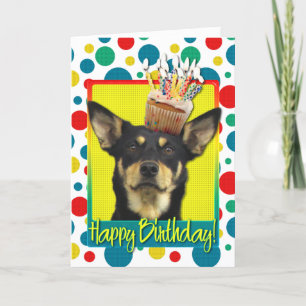Birthday Cupcake - Australian Kelpie - Jude Card