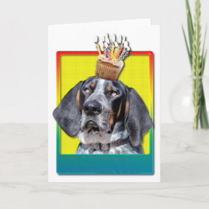 Birthday Cupcake - Bluetick Coonhound - Chuck Card