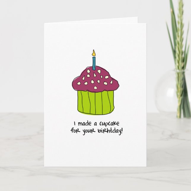 Birthday Cupcake Card (Front)