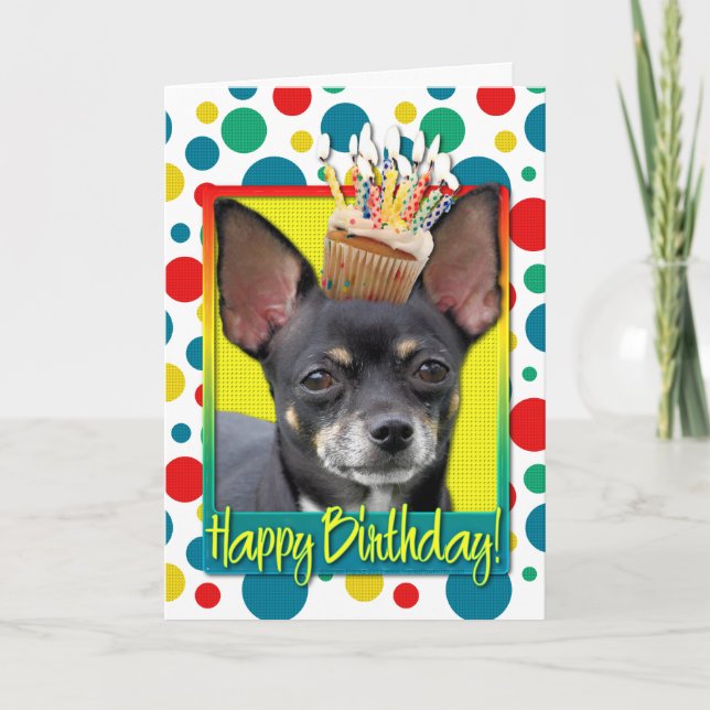 Birthday Cupcake - Chihuahua - Isabella Card (Front)
