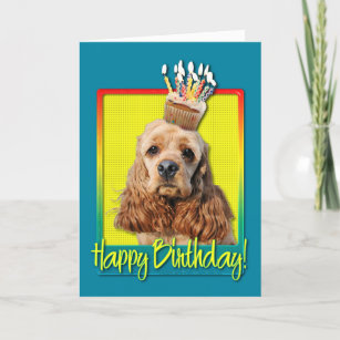 Birthday Cupcake - Cocker Spaniel Card