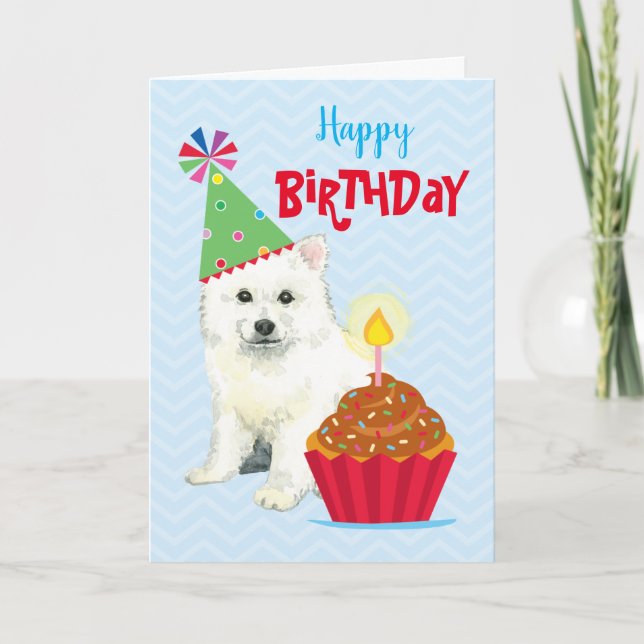 Birthday Cupcake Eskie Card (Front)
