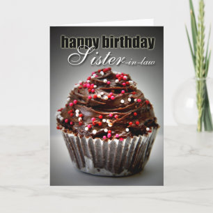 Birthday Cupcake for My Sister in Law Card