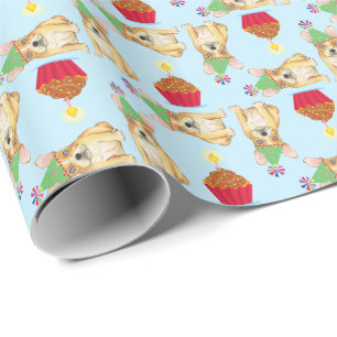 Birthday Cupcake French Bulldog Wrapping Paper