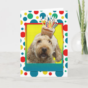 Birthday Cupcake - GoldenDoodle Card