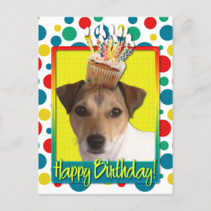 Birthday Cupcake - Jack Russell Postcard