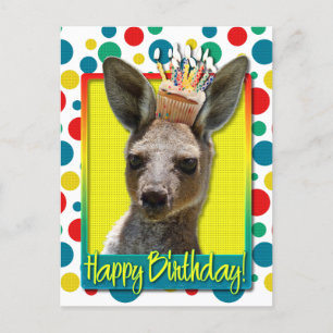 Birthday Cupcake - Kangaroo Postcard