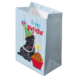 Birthday Cupcake Kerry Blue Terrier Medium Gift Bag