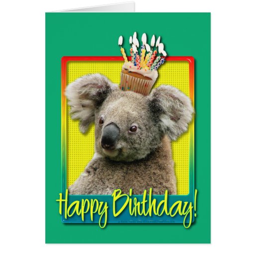 Birthday Cupcake - Koala Greeting Card | Zazzle