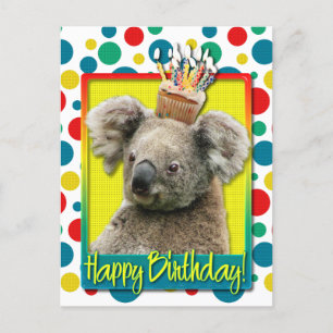 Birthday Cupcake - Koala Postcard