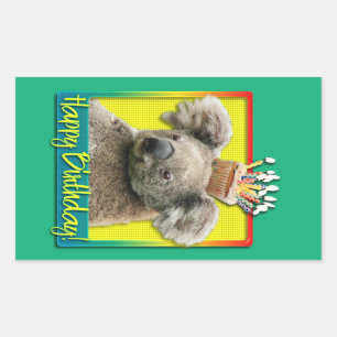 Birthday Cupcake - Koala Rectangular Sticker
