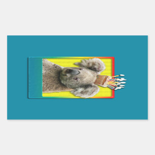 Birthday Cupcake - Koala Rectangular Sticker