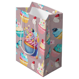 Birthday Cupcake Party Medium Gift Bag