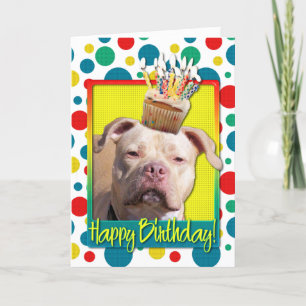 Birthday Cupcake - Pitbull - Jersey Girl Card