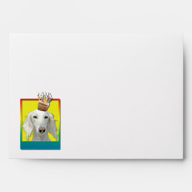 Birthday Cupcake - Saluki Envelopes (Front)