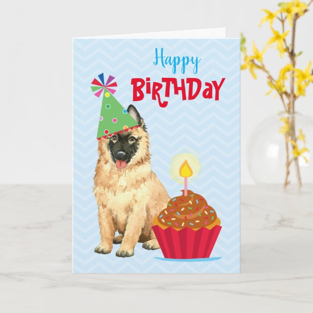 Birthday Cupcake Tervuren Card (Yellow Flower)