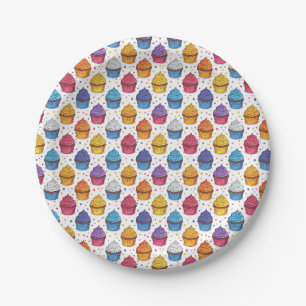 Birthday Cupcake Themed Paper Plate