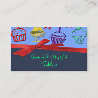 Birthday Cupcake Treat Surprise Table Place Card