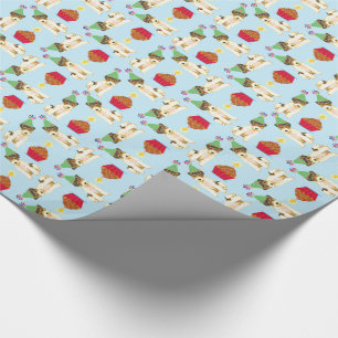 Birthday Cupcake Wire Fox Terrier Wrapping Paper