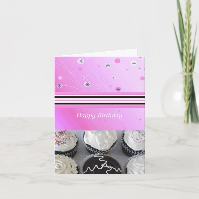 Birthday Cupcakes Card (Front)