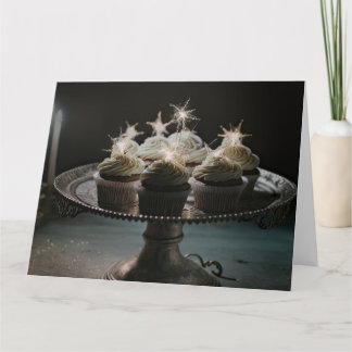 Birthday Cupcakes on Tray Card