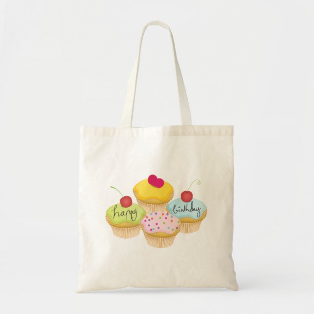 Birthday Cupcakes Tote Bag (Front)