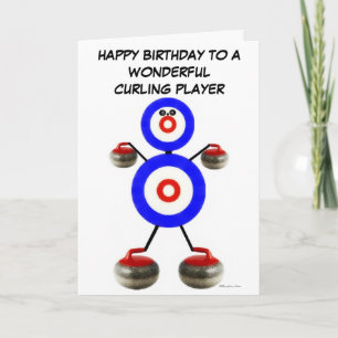 Birthday Curling Player Card