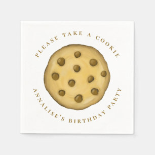 Birthday Custom Minimalist Please Take A Cookie Napkin