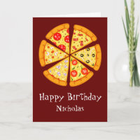 Birthday Custom Name with Pizza