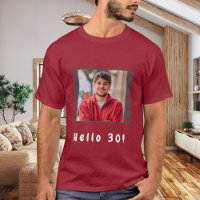 Birthday custom photo film hello guys men red