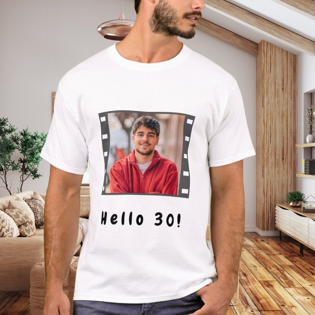 Birthday custom photo film hello guys men T-Shirt (Creator Uploaded)
