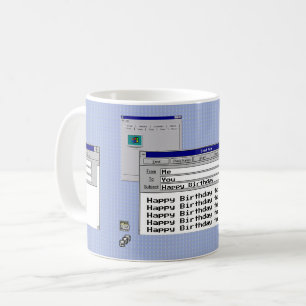 Birthday Custom Windows 95 Computer Theme   Coffee Mug