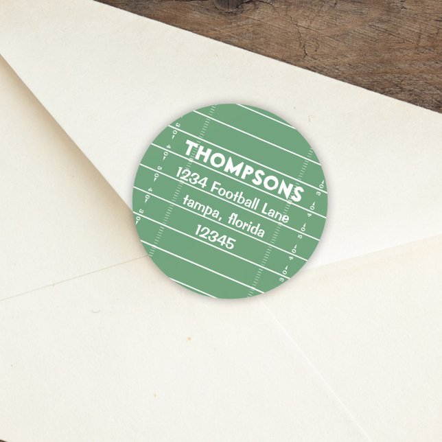 Birthday Cute Sports Football Return Address Label (Creator Uploaded)