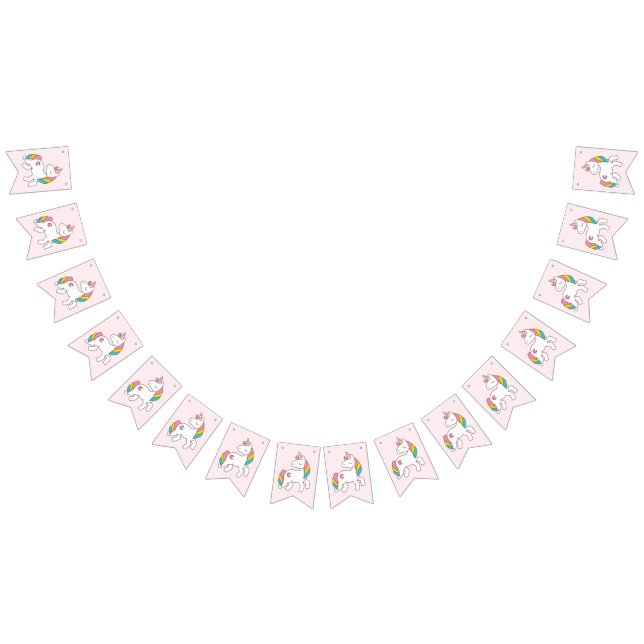 Birthday. Cute Unicorns. Bunting (All)