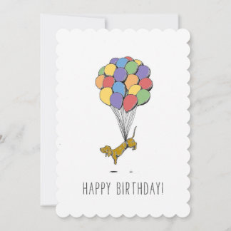 Birthday Dachshund Colour Card