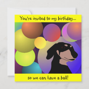 Birthday Dachshund Invitation