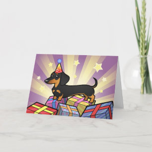 Birthday Dachshund (smooth coat) Card