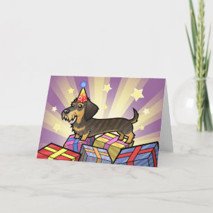 Birthday Dachshund (wirehair) Card