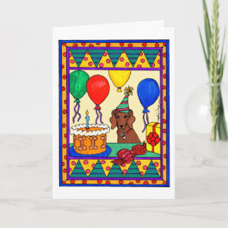 BIRTHDAY DACHSUND CARD